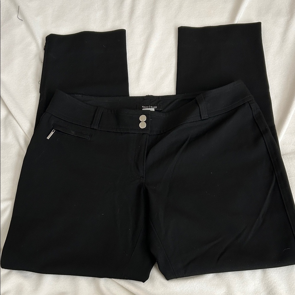 White House Black Market Women's Black stretch pants “Blanc” 8R